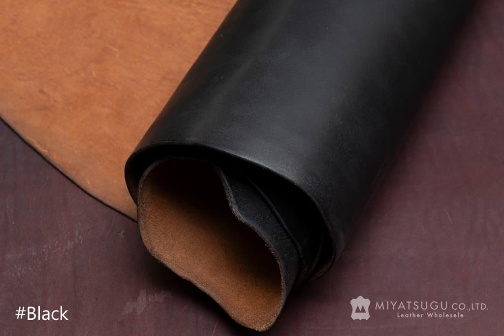 たつのハンドワックスレザー（牛半裁・茶芯）｜革販売のミヤツグ